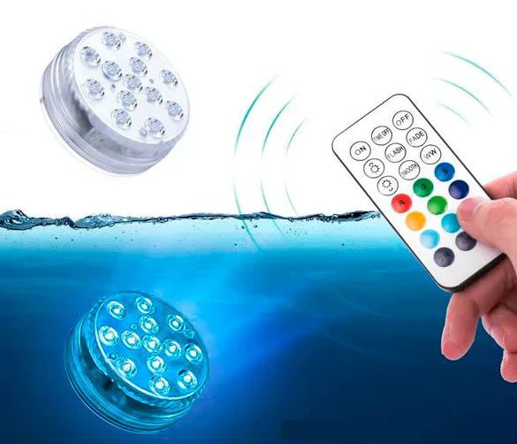 Kit de iluminación RGB para piscinas - Inalámbrico con control Remoto