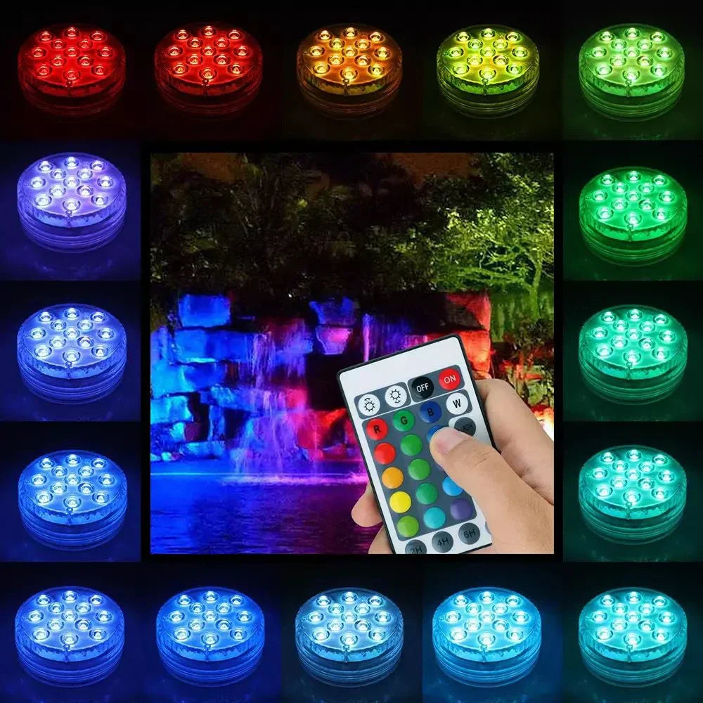 Kit de iluminación RGB para piscinas - Inalámbrico con control Remoto