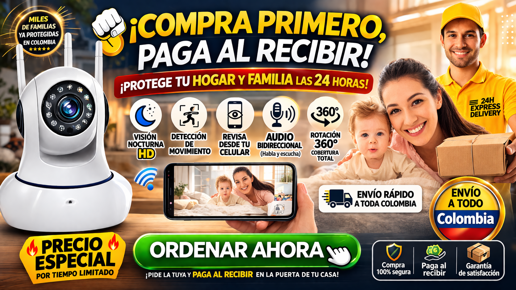 Camara Robotica Wifi 3 antenas